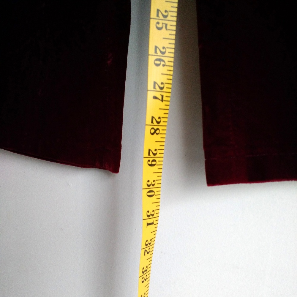 ARMANI JEANS Burgundy Magenta Velvet Pants 2 - 4 - Picture 5 of 8
